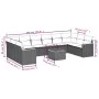 Gartensofagarnitur 11-teilig mit schwarzen Kissen aus synthetischem Rattan von , Gartensets - Ref: Foro24-3258731, Preis: 617...
