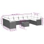 Set de sofás de jardín 11 pzas y cojines ratán sintético negro by , Garden sets - Ref: Foro24-3258731, Price: 625,32 €, Disco...