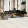 Set de sofás de jardín 12 pzas con cojines ratán sintético gris by , Garden sets - Ref: Foro24-3258539, Price: 759,81 €, Disc...