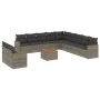 Set de sofás de jardín 12 pzas con cojines ratán sintético gris by , Garden sets - Ref: Foro24-3258539, Price: 759,81 €, Disc...