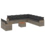 Set de sofás de jardín 12 pzas con cojines ratán sintético gris by , Garden sets - Ref: Foro24-3258539, Price: 778,27 €, Disc...