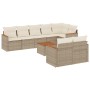 Set de sofás de jardín 9 pzas con cojines ratán sintético beige by , Garden sets - Ref: Foro24-3258558, Price: 598,59 €, Disc...