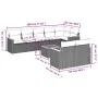 Gartensofa-Set, 9-teilig, mit Kissen, aus synthetischem Rattan in Beige. von , Gartensets - Ref: Foro24-3258558, Preis: 642,9...