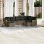 Gartenmöbel-Set 9-teilig mit grauen Polstern aus synthetischem Rattan von , Gartensets - Ref: Foro24-3258945, Preis: 519,71 €...