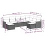 Gartenmöbel-Set 9-teilig mit grauen Polstern aus synthetischem Rattan von , Gartensets - Ref: Foro24-3258945, Preis: 519,71 €...
