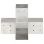 X-shaped post connectors 4 units galvanized metal 81x81 mm by vidaXL, fence posts - Ref: Foro24-145468, Price: 77,39 €, Disco...