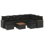 Set de sofás de jardín 10 pzas cojines ratán sintético negro by , Garden sets - Ref: Foro24-3258947, Price: 600,44 €, Discoun...