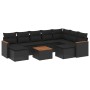 Set de sofás de jardín 10 pzas cojines ratán sintético negro by , Garden sets - Ref: Foro24-3258947, Price: 633,31 €, Discoun...