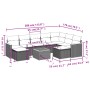 Set de sofás de jardín 10 pzas cojines ratán sintético negro by , Garden sets - Ref: Foro24-3258947, Price: 633,31 €, Discoun...