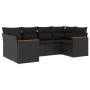 Set de sofás de jardín 6 piezas y cojines ratán sintético negro by , Garden sets - Ref: Foro24-3258660, Price: 457,84 €, Disc...