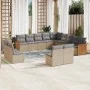 Set sofás de jardín con cojines 13 pzas ratán sintético beige by , Garden sets - Ref: Foro24-3260568, Price: 814,43 €, Discou...