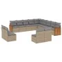 Set sofás de jardín con cojines 13 pzas ratán sintético beige by , Garden sets - Ref: Foro24-3260568, Price: 814,43 €, Discou...