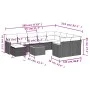 Set de sofás de jardín 11 pzas y cojines ratán sintético gris by , Garden sets - Ref: Foro24-3258966, Price: 633,60 €, Discou...