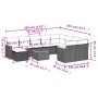 Set de sofás de jardín 11 pzas y cojines ratán sintético gris by , Garden sets - Ref: Foro24-3258966, Price: 641,24 €, Discou...