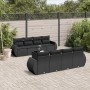 Set de sofás de jardín 8 piezas y cojines ratán sintético negro by , Garden sets - Ref: Foro24-3221144, Price: 600,06 €, Disc...