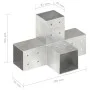 X Pfostenverbinder 4 Stück verzinktes Metall 81x81 mm von vidaXL, Zaunpfosten - Ref: Foro24-145468, Preis: 77,39 €, Rabatt: %