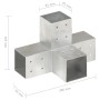 X Pfostenverbinder 4 Stück verzinktes Metall 81x81 mm von vidaXL, Zaunpfosten - Ref: Foro24-145468, Preis: 89,25 €, Rabatt: %