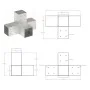 X Pfostenverbinder 4 Stück verzinktes Metall 81x81 mm von vidaXL, Zaunpfosten - Ref: Foro24-145468, Preis: 77,39 €, Rabatt: %