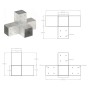 X Pfostenverbinder 4 Stück verzinktes Metall 81x81 mm von vidaXL, Zaunpfosten - Ref: Foro24-145468, Preis: 89,25 €, Rabatt: %