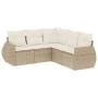 Juego de sofás jardín con cojines 5 pzas ratán sintético beige de , Conjuntos de jardín - Ref: Foro24-3221347, Precio: 434,92...