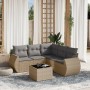 Juego de sofás jardín con cojines 6 pzas ratán sintético beige by , Garden sets - Ref: Foro24-3221358, Price: 395,66 €, Disco...
