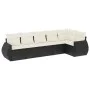 Set de sofás de jardín 6 piezas y cojines ratán sintético negro de , Conjuntos de jardín - Ref: Foro24-3221385, Precio: 397,6...