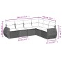 Gartensofa-Set mit 6-teiligen Kissen aus synthetischem Rattan in Beige. von , Gartensets - Ref: Foro24-3221408, Preis: 405,94...