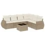 Set sofás de jardín 7 piezas y cojines ratán sintético beige by , Garden sets - Ref: Foro24-3221417, Price: 524,69 €, Discoun...