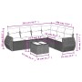 Gartensofagarnitur 7-teilig mit Kissen aus synthetischem Rattan in Beige. von , Gartensets - Ref: Foro24-3221417, Preis: 485,...