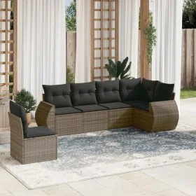 Gartenmöbel-Set, 6-teilig, mit grauen Polstern aus synthetischem Rattan. von , Gartensets - Ref: Foro24-3221429, Preis: 400,0...