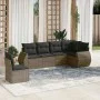 Gartenmöbel-Set, 6-teilig, mit grauen Polstern aus synthetischem Rattan. von , Gartensets - Ref: Foro24-3221429, Preis: 400,0...