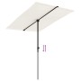 Sonnenschirm mit weißem Sand Aluminiumstange 2x1,5 m von vidaXL, Sonnenschirme - Ref: Foro24-47337, Preis: 45,81 €, Rabatt: %