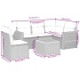 Gartenmöbel-Set, 6-teilig, mit grauen Polstern aus synthetischem Rattan. von , Gartensets - Ref: Foro24-3225010, Preis: 377,8...