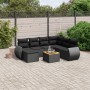 Set de sofás de jardín 8 piezas y cojines ratán sintético negro by , Garden sets - Ref: Foro24-3225117, Price: 492,01 €, Disc...