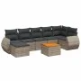 Set de sofás de jardín 8 pzas y cojines ratán sintético gris by , Garden sets - Ref: Foro24-3225115, Price: 485,10 €, Discoun...
