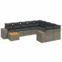Gartensofa-Set 11-teilig mit beigen Polstern aus synthetischem Rattan von , Gartensets - Ref: Foro24-3225632, Preis: 691,04 €...