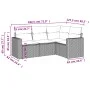Gartensitzgruppe 4-teilig mit schwarzen Polstern aus synthetischem Rattan von , Gartensets - Ref: Foro24-3218896, Preis: 265,...