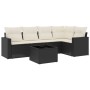 6-teiliges Gartensofa-Set und Kissen aus schwarzem Kunststoff-Rattan. von , Gartensets - Ref: Foro24-3218926, Preis: 360,65 €...