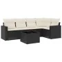 6-teiliges Gartensofa-Set und Kissen aus schwarzem Kunststoff-Rattan. von , Gartensets - Ref: Foro24-3218926, Preis: 368,86 €...