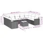 Set de sofás de jardín 10 pzas cojines ratán sintético negro by , Garden sets - Ref: Foro24-3219396, Price: 580,15 €, Discoun...