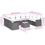 Set de sofás de jardín 10 pzas cojines ratán sintético negro by , Garden sets - Ref: Foro24-3219396, Price: 549,28 €, Discoun...