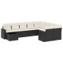 Set de sofás de jardín 10 pzas cojines ratán sintético negro by , Garden sets - Ref: Foro24-3219446, Price: 549,28 €, Discoun...