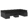 Set de sofás de jardín 11 pzas y cojines ratán sintético negro by , Garden sets - Ref: Foro24-3219465, Price: 682,43 €, Disco...