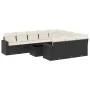 Set de sofás de jardín 11 pzas y cojines ratán sintético negro by , Garden sets - Ref: Foro24-3219486, Price: 643,26 €, Disco...