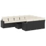 Set de sofás de jardín 11 pzas y cojines ratán sintético negro by , Garden sets - Ref: Foro24-3219486, Price: 600,08 €, Disco...