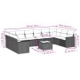 Set de sofás de jardín 11 pzas y cojines ratán sintético negro by , Garden sets - Ref: Foro24-3219465, Price: 682,43 €, Disco...
