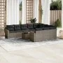 Set de sofás de jardín 11 pzas y cojines ratán sintético gris by , Garden sets - Ref: Foro24-3219490, Price: 634,97 €, Discou...