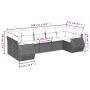 Set de comedor de jardín 7 pzas y cojines ratán sintético negro by , Modular outdoor sofas - Ref: Foro24-3221785, Price: 473,...