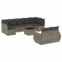 Set de sofás de jardín 10 pzas con cojines ratán sintético gris by , Modular outdoor sofas - Ref: Foro24-3221829, Price: 612,...