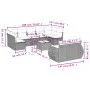 Set de sofás de jardín 10 pzas con cojines ratán sintético gris by , Modular outdoor sofas - Ref: Foro24-3221829, Price: 612,...